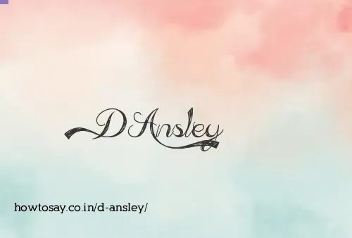 D Ansley