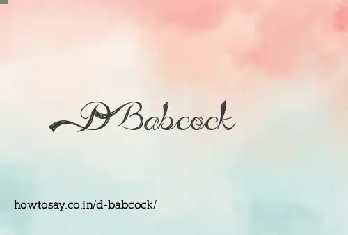D Babcock
