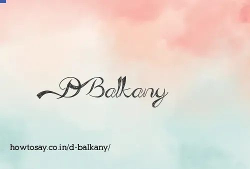 D Balkany