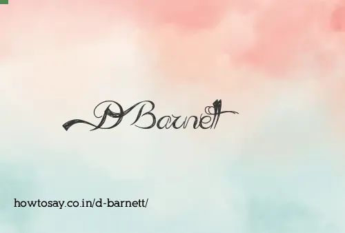 D Barnett