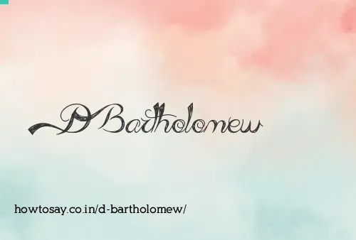 D Bartholomew