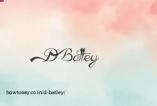 D Batley