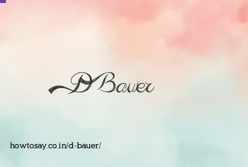D Bauer