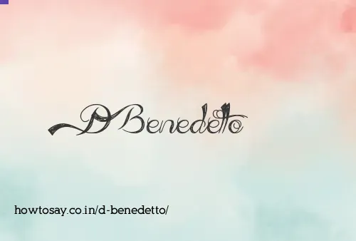 D Benedetto