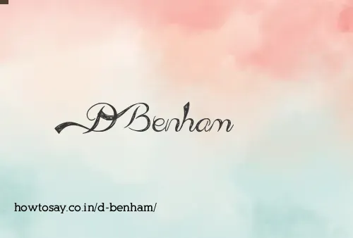 D Benham