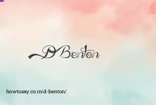 D Benton
