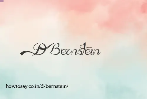 D Bernstein