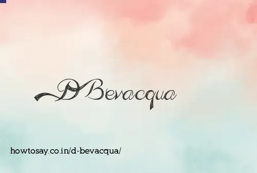 D Bevacqua