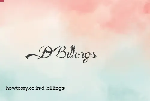 D Billings