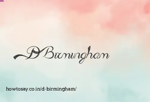 D Birmingham