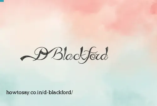 D Blackford