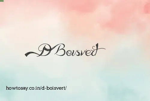 D Boisvert