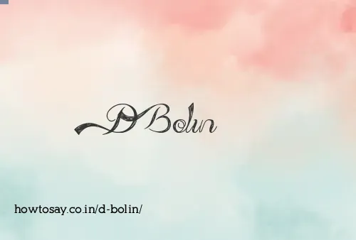 D Bolin