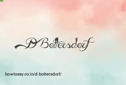 D Boltersdorf