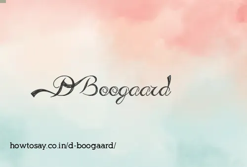 D Boogaard