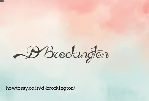 D Brockington