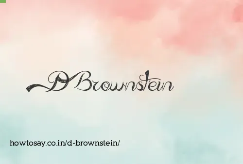 D Brownstein