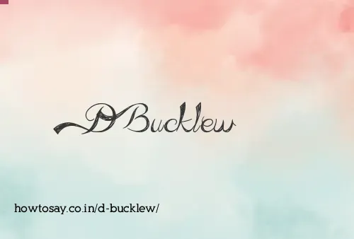 D Bucklew