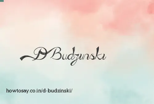 D Budzinski
