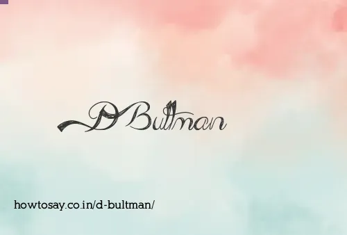 D Bultman