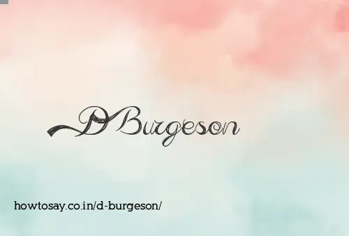 D Burgeson