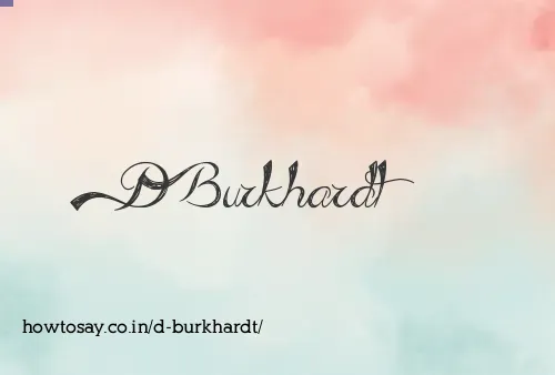 D Burkhardt