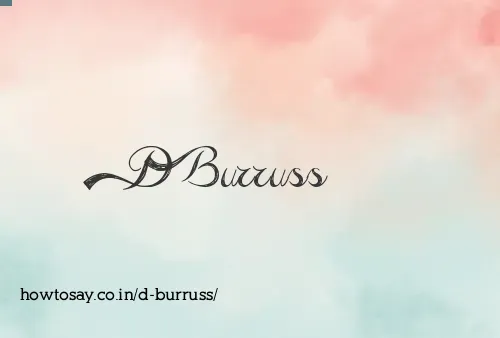 D Burruss