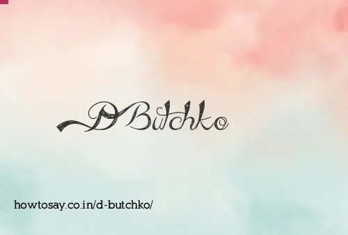 D Butchko