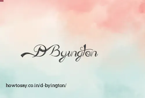D Byington