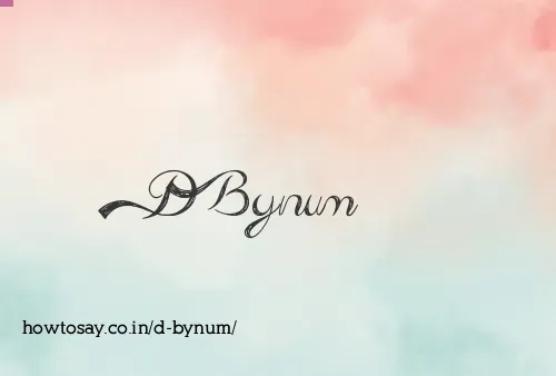 D Bynum