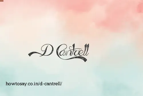 D Cantrell