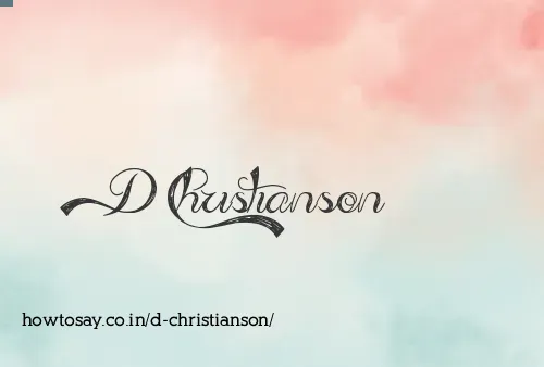 D Christianson