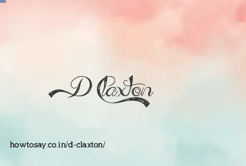 D Claxton