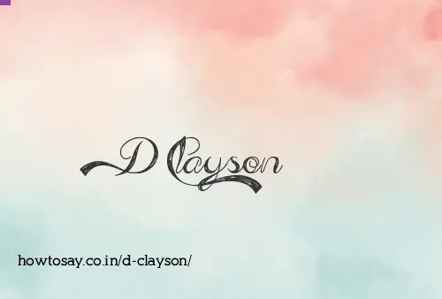 D Clayson