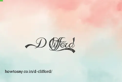 D Clifford