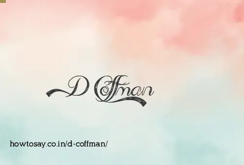 D Coffman