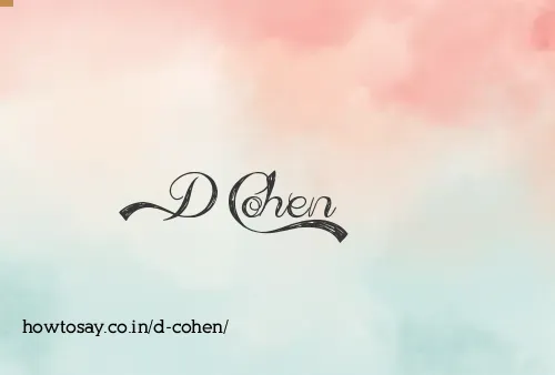 D Cohen
