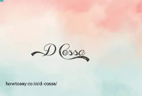D Cossa