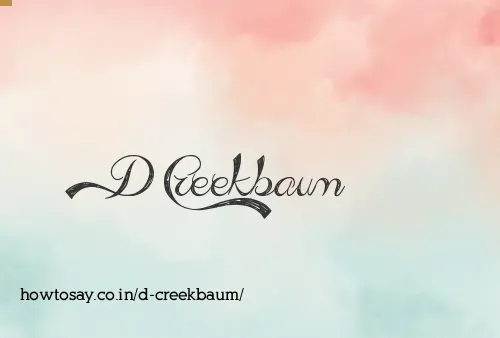 D Creekbaum