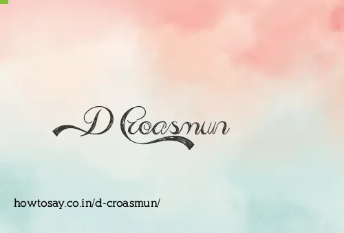 D Croasmun
