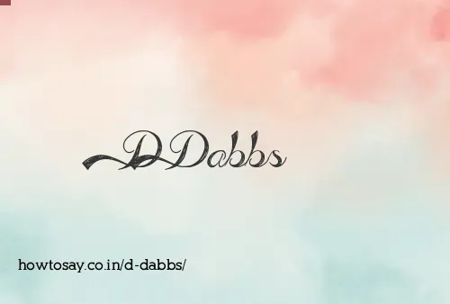 D Dabbs