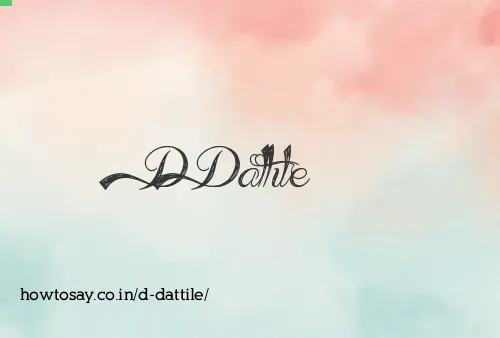 D Dattile