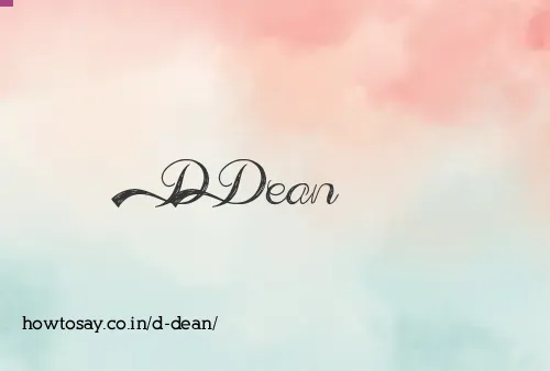 D Dean