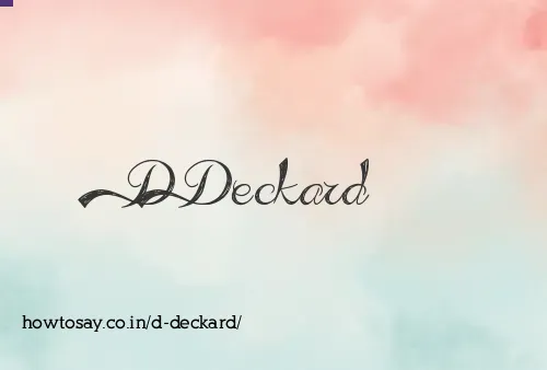 D Deckard