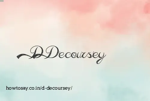 D Decoursey