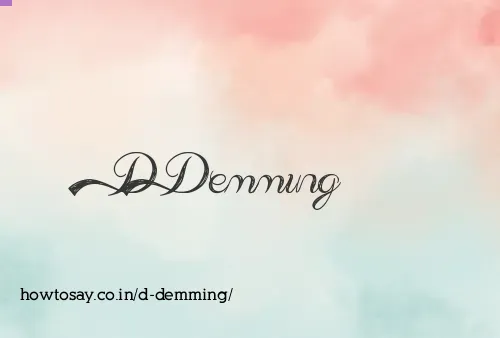 D Demming