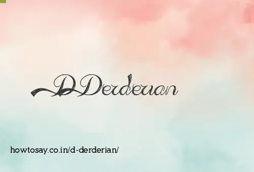 D Derderian