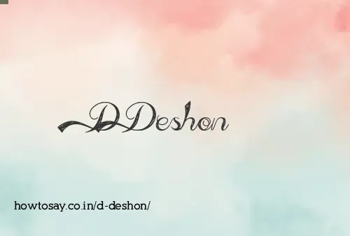 D Deshon