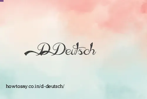 D Deutsch