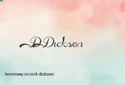 D Dickson